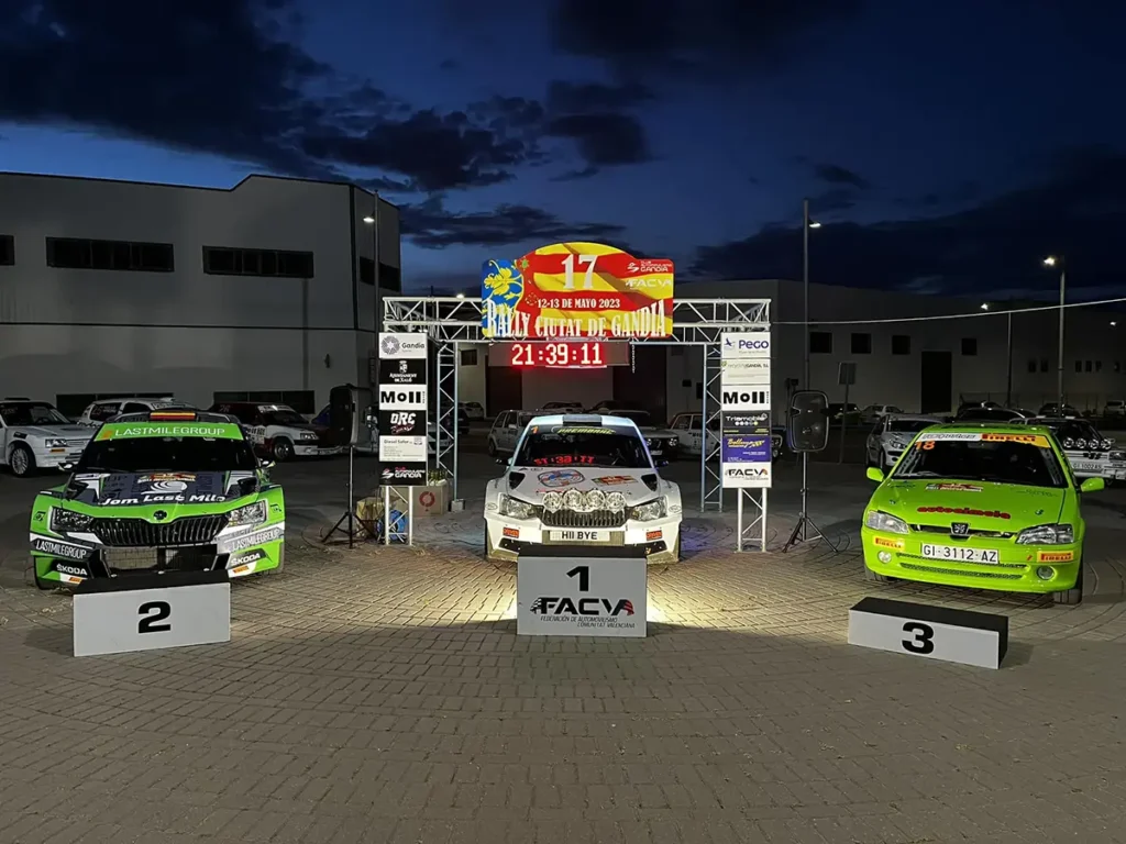 coches ganadores del 17 rally ciutat de gandia
